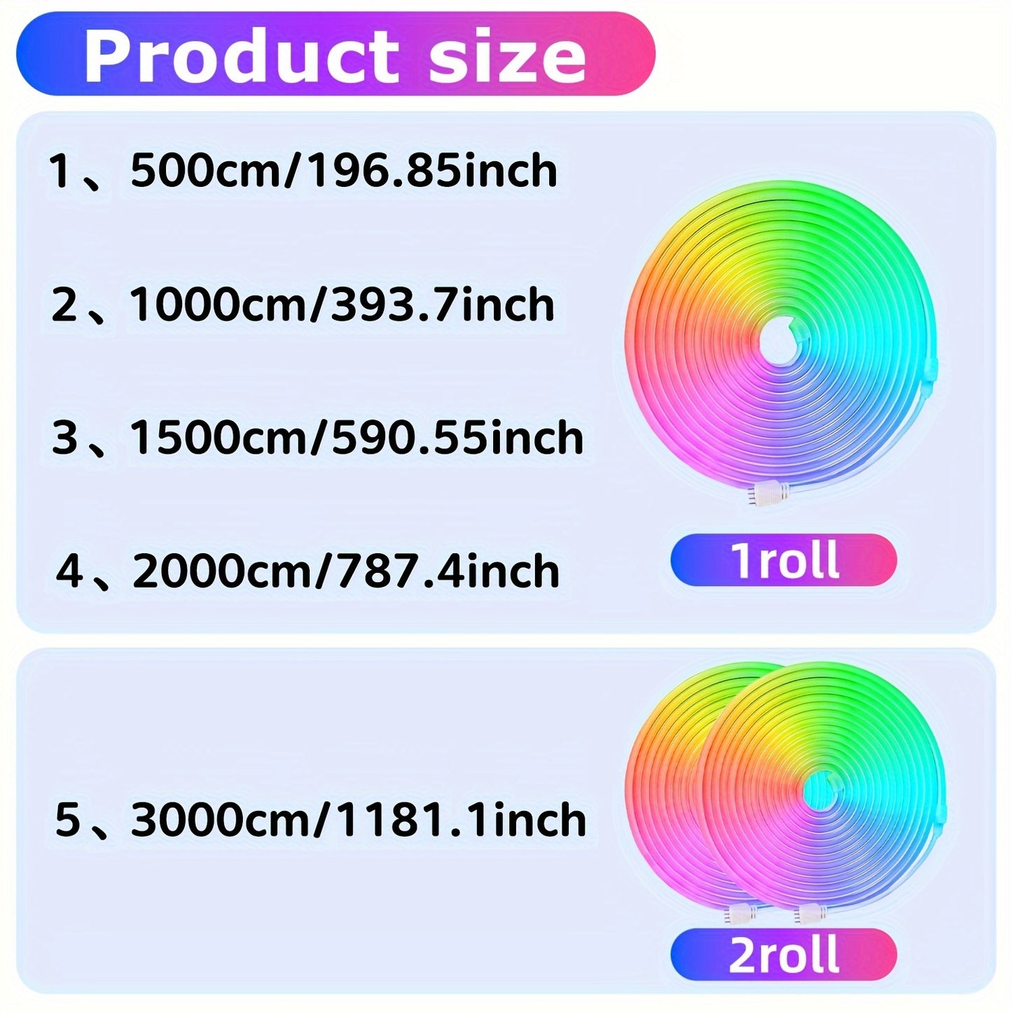 Mexllex RGB Neon Light Strip Featuring a 44-Key Remote, App Connectivity, IP67, Adjustable Colors And Brightness, Music Mode, And Options, Suitable for Bedrooms, Living Rooms, Studies, Gifts, And More